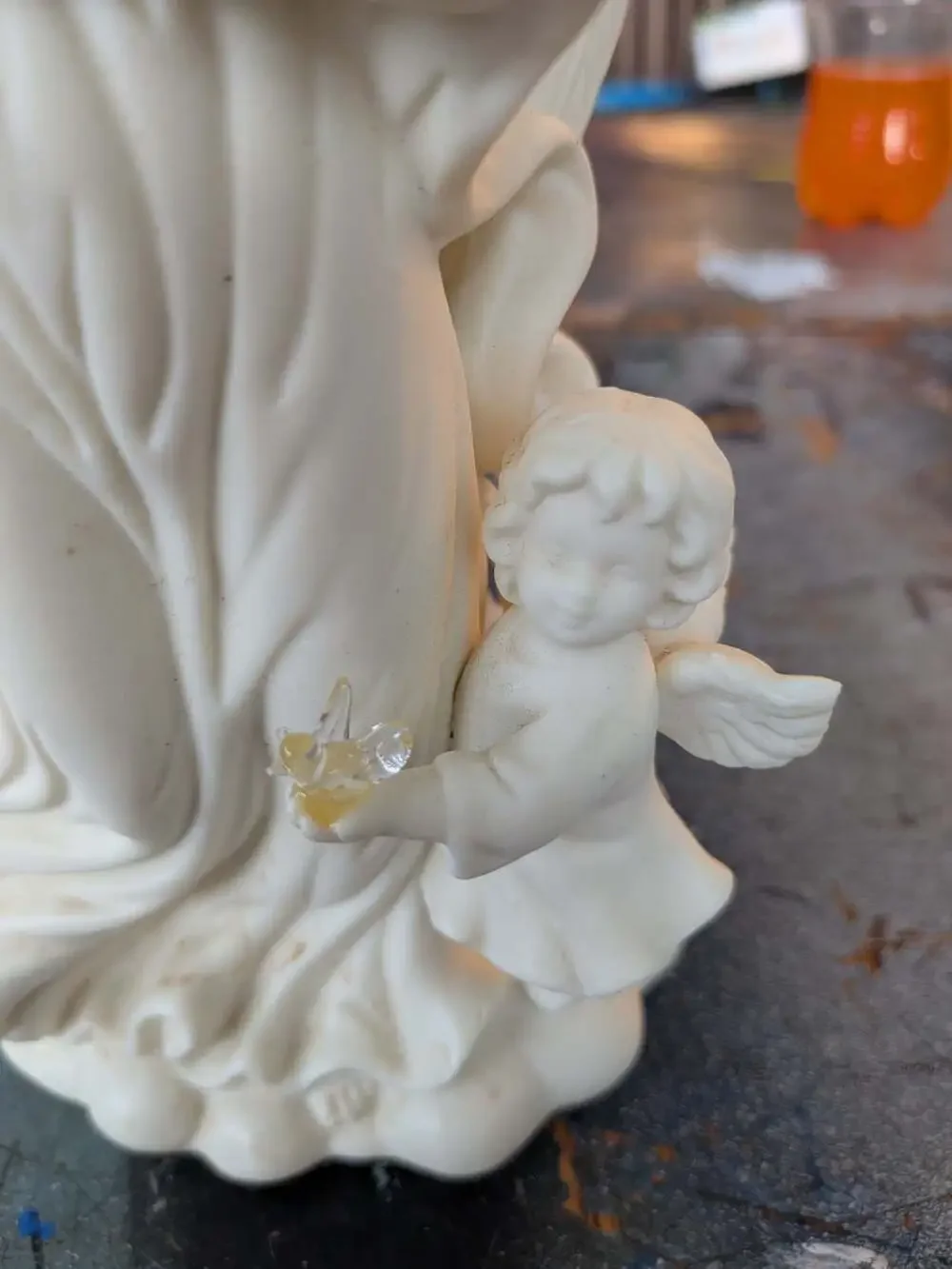 PartyLite Angel of Hope Bisque Porcelain Taper Candle Holder #P7638